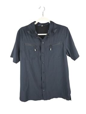 Chlorophylle Chemise Savannah Button Down Shirt Navy Size Medium